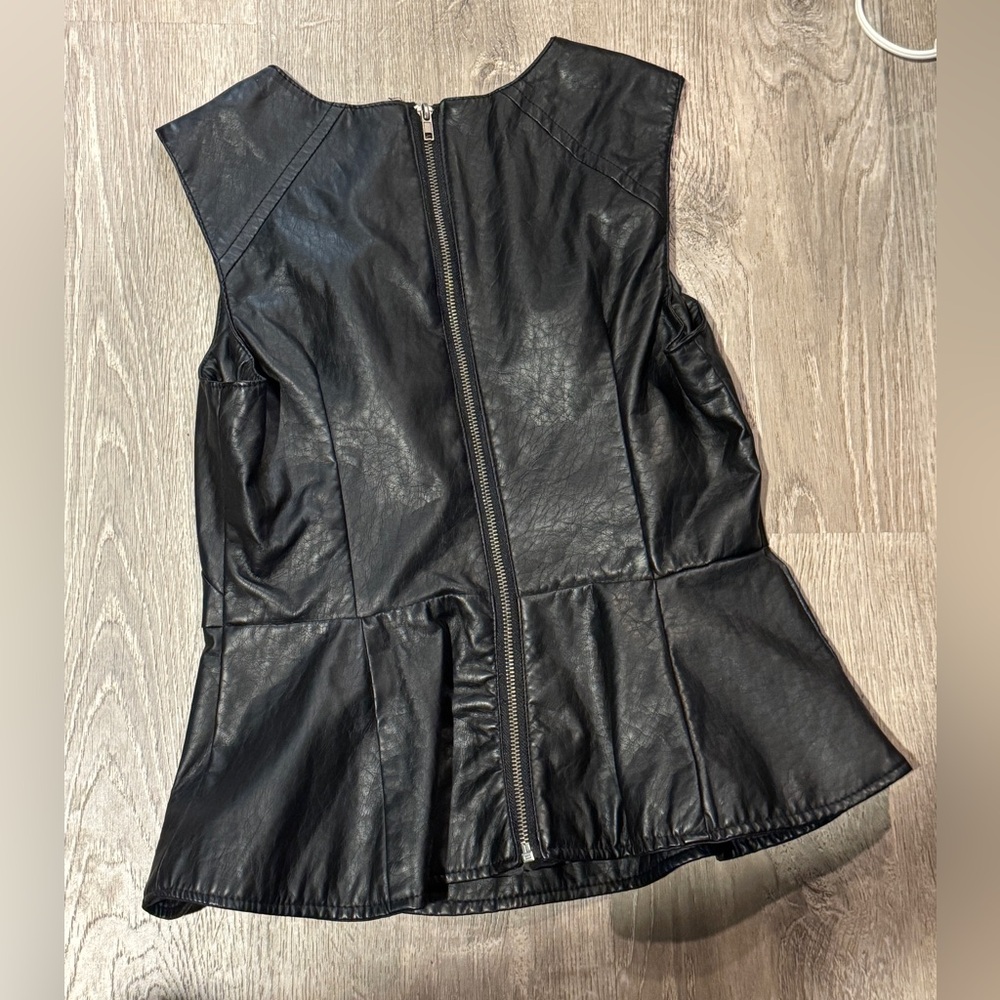 Rue21 Black Faux Leather vest